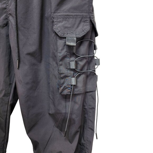 Mens Decibel 2XL Black Cargo Jogger Pants With Elastic Waist & Ankle Cuffs - Picture 8 of 16